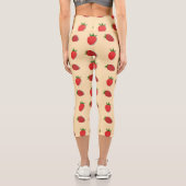 Erdbeermuster für Früchte im Sommer gute Gesichtsb Capri Leggings (Rückseite)