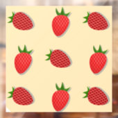 Erdbeermuster für Früchte im Sommer gute Gesichtsb Fensteraufkleber (Blatt 2)