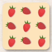 Erdbeermuster für Früchte im Sommer gute Gesichtsb Getränkeuntersetzer (Vorderseite)