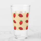 Erdbeermuster für Früchte im Sommer gute Gesichtsb Glas (Rückseite)