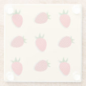 Erdbeermuster für Früchte im Sommer gute Gesichtsb Glasuntersetzer (Rückseite)