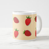 Erdbeermuster für Früchte im Sommer gute Gesichtsb Jumbo-Tasse (Vorderseite Rechts)