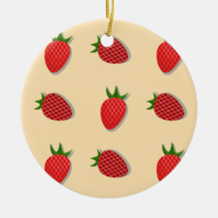 Erdbeermuster für Früchte im Sommer gute Gesichtsb Keramik Ornament