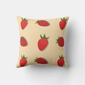 Erdbeermuster für Früchte im Sommer gute Gesichtsb Kissen (Rückseite)