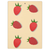 Erdbeermuster für Früchte im Sommer gute Gesichtsb Klemmbrett (Rückseite)