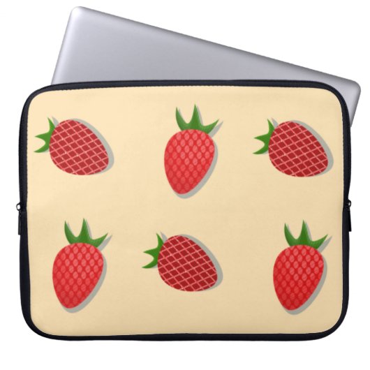 Erdbeermuster für Früchte im Sommer gute Gesichtsb Laptopschutzhülle (Vorderseite)