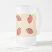 Erdbeermuster für Früchte im Sommer gute Gesichtsb Mattglas Bierglas (VorderseiteRechts)