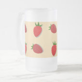 Erdbeermuster für Früchte im Sommer gute Gesichtsb Mattglas Bierglas (Vorderseite Links)