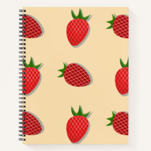 Erdbeermuster für Früchte im Sommer gute Gesichtsb Notizblock
