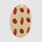 Erdbeermuster für Früchte im Sommer gute Gesichtsb Ornament (Vorderseite)