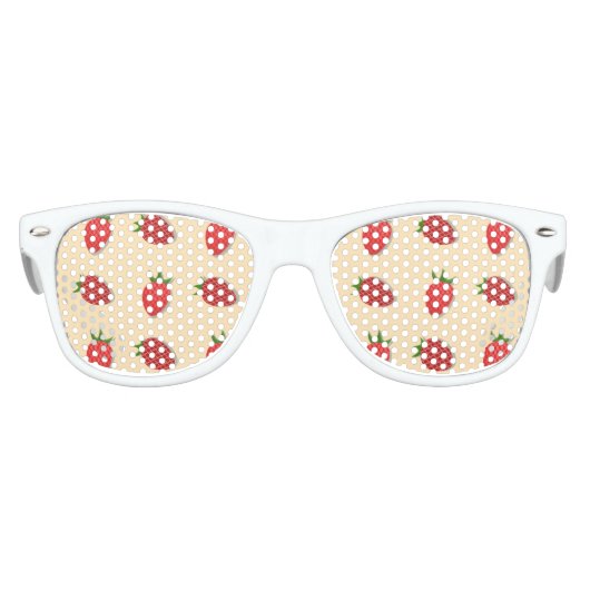 Erdbeermuster für Früchte im Sommer gute Gesichtsb Partybrille (Vorderseite)