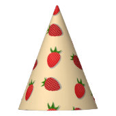Erdbeermuster für Früchte im Sommer gute Gesichtsb Partyhütchen (Vorderseite)