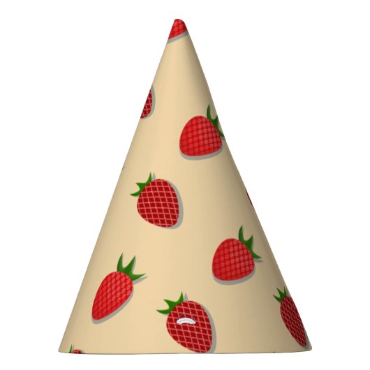 Erdbeermuster für Früchte im Sommer gute Gesichtsb Partyhütchen (Rechts)
