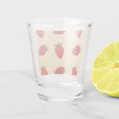 Erdbeermuster für Früchte im Sommer gute Gesichtsb Schnapsglas (Rückseite)