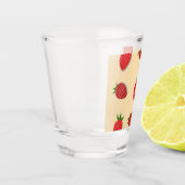 Erdbeermuster für Früchte im Sommer gute Gesichtsb Schnapsglas (Links)