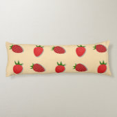 Erdbeermuster für Früchte im Sommer gute Gesichtsb Seitenschläferkissen (Rückseite)
