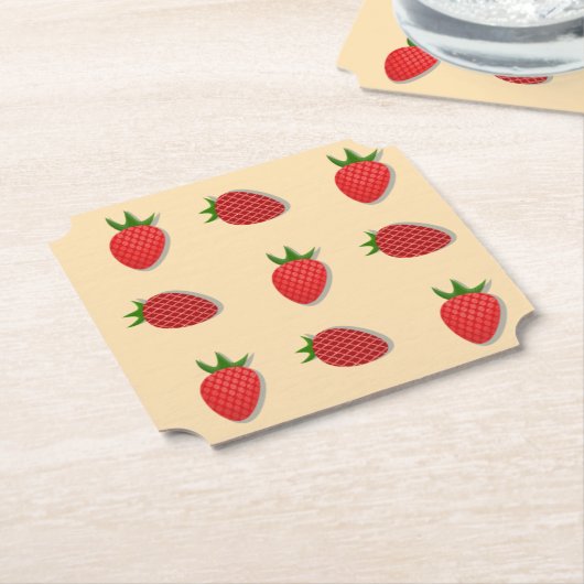 Erdbeermuster für Früchte im Sommer gute Gesichtsb Untersetzer (angewinkelt)
