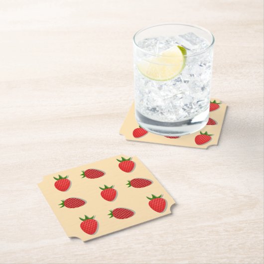 Erdbeermuster für Früchte im Sommer gute Gesichtsb Untersetzer (Vor Ort)