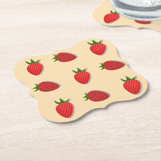 Erdbeermuster für Früchte im Sommer gute Gesichtsb Untersetzer (angewinkelt)