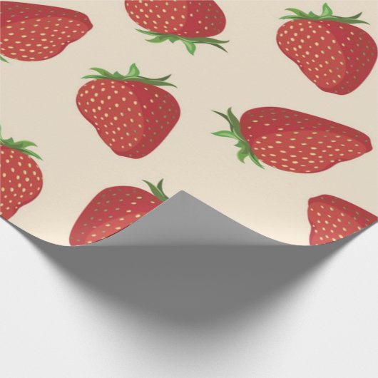 Erdbeermuster Geschenkpapier (Ecke)