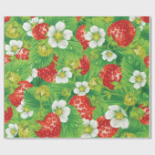 Erdbeermuster Geschenkpapier (Flach)