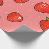 Erdbeermuster Geschenkpapier (Ecke)