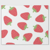 Erdbeermuster Geschenkpapier (Flach)