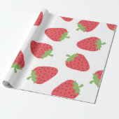 Erdbeermuster Geschenkpapier (Ungerollt)