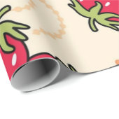 Erdbeermuster Geschenkpapier (Rolleneckpunkt)