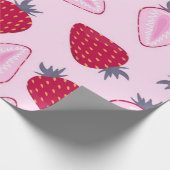 Erdbeermuster Geschenkpapier (Ecke)