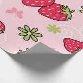 Erdbeermuster Geschenkpapier (Ecke)
