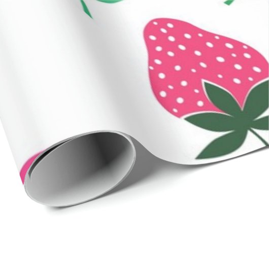 Erdbeermuster Geschenkpapier (Rolleneckpunkt)
