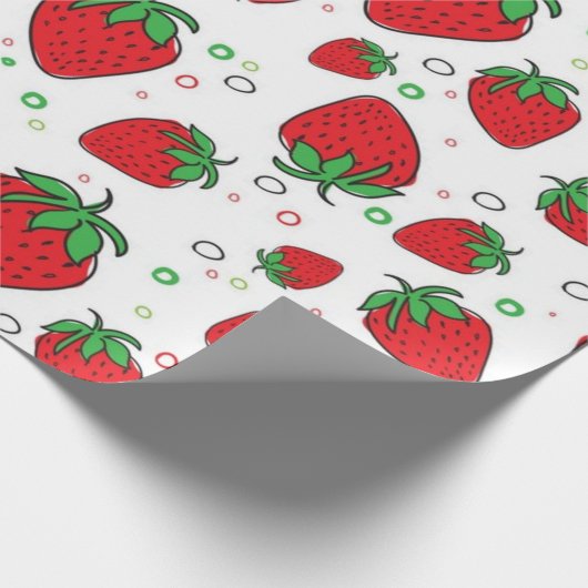 Erdbeermuster Geschenkpapier (Ecke)