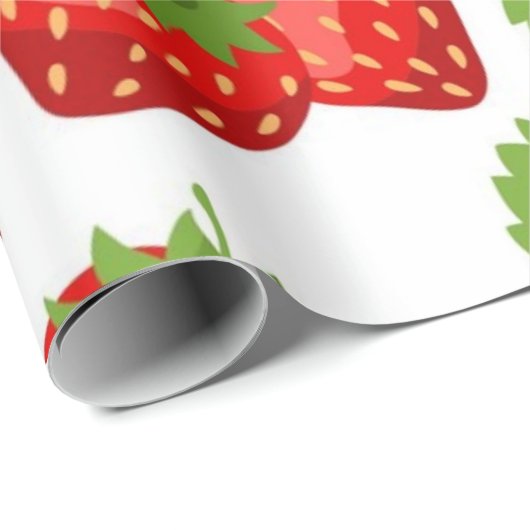 Erdbeermuster Geschenkpapier (Rolleneckpunkt)