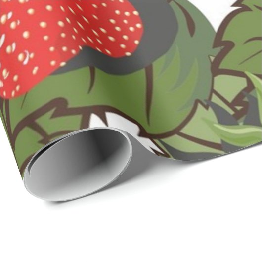 Erdbeermuster Geschenkpapier (Rolleneckpunkt)