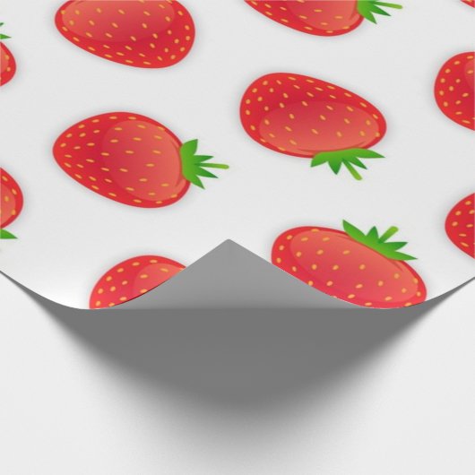Erdbeermuster Geschenkpapier (Ecke)