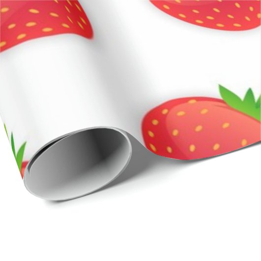 Erdbeermuster Geschenkpapier (Rolleneckpunkt)
