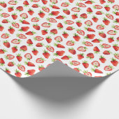 Erdbeermuster Geschenkpapier (Ecke)