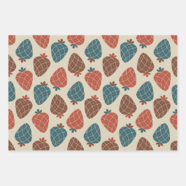 Erdbeermuster Geschenkpapier Set