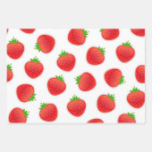 Erdbeermuster Geschenkpapier Set (Vorderseite 3)