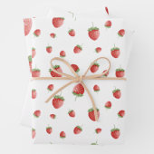 Erdbeermuster Geschenkpapier Set (Beispiel)