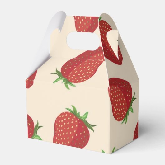 Erdbeermuster Geschenkschachtel (Rückseite)
