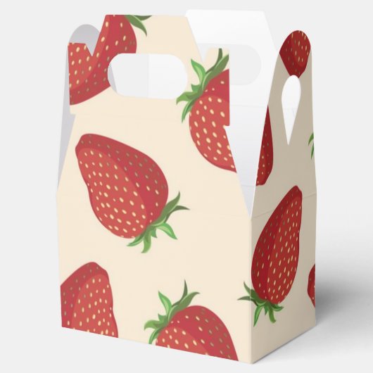 Erdbeermuster Geschenkschachtel (Geöffnet)