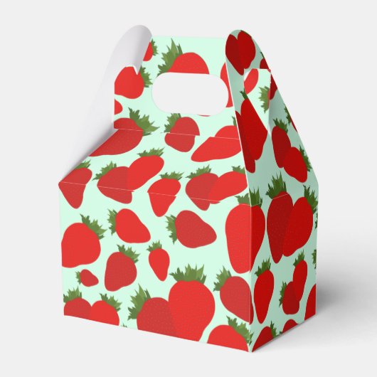 Erdbeermuster Geschenkschachtel (Rückseite)