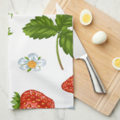 Erdbeermuster Geschirrtuch (Viertel Falte)