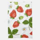 Erdbeermuster Geschirrtuch (Vertikal)
