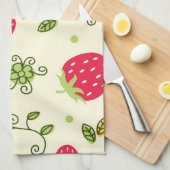 Erdbeermuster Geschirrtuch (Viertel Falte)