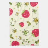 Erdbeermuster Geschirrtuch (Vertikal)