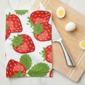 Erdbeermuster Geschirrtuch (Viertel Falte)