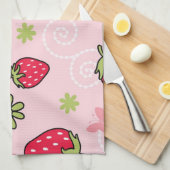 Erdbeermuster Geschirrtuch (Viertel Falte)